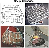 Vista 5 de Red de carga elástica para estantes, polipasto de red de carga, Carga elástica de motocicleta resistente, Bolsa de elevación de carga de poliéster