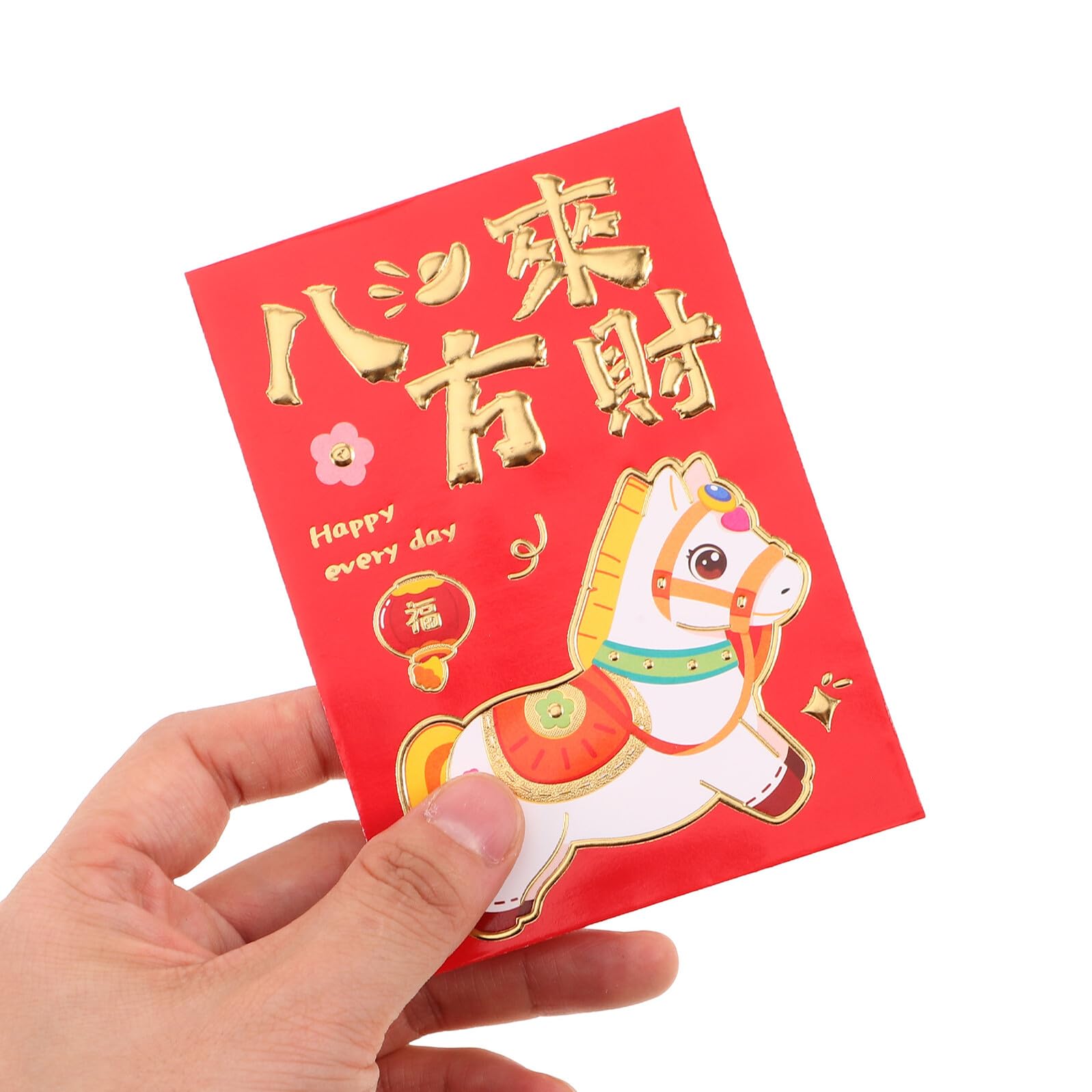 Operitacx 300piezas Sobres Rojos Creativos Año Del Caballo Hong Bao De Dinero Suerte Paquetes Festival De y Cumpleaños