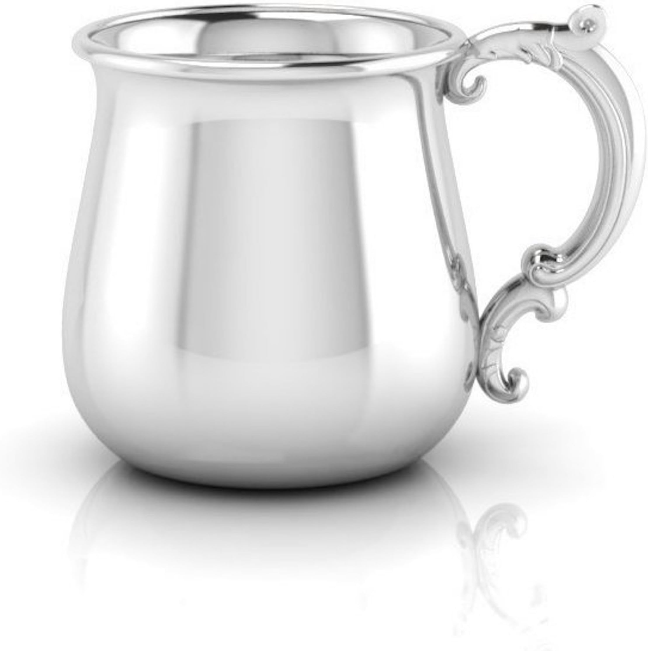 Sterling Silver Traditional Bulge Victorian Cup - Elegant Engravable Personalized Cup Keepsake Gift - Made with Solid 925 Sterling Silver Material - Packaged in a premium gift box