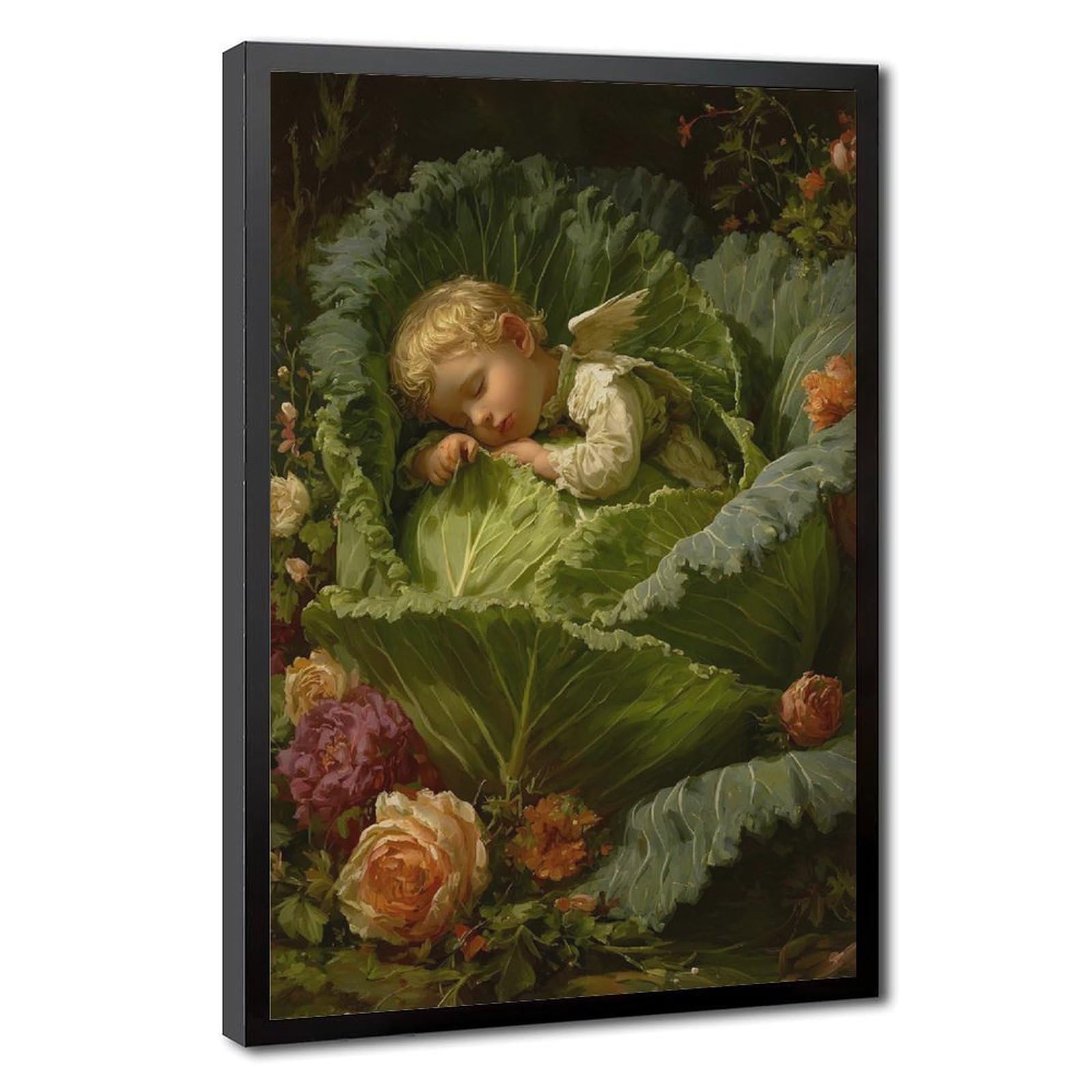 Bareronor Nursery Floral Canvas Poster Bedroom Decor Landscape Office Room Decor Gift 12" L X 18" W