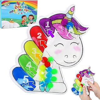 LEADSTAR Jouet Sensoriel de Tri des Couleurs,Jouet Montessori Anti Stress pour Enfants,Jeu De Fidget,Jouet Sensoriel à Presser Autisme pour développer la Motricité Fine des Tout Petits