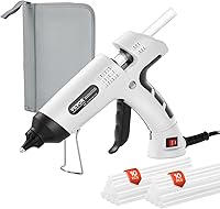 VEVOR 60/100W Dual Power Hot Glue Gun Kit: 20 Premium Sticks, 3-Min Preheat, Drip-Free Mini Glue Gun for Crafts, DIY Repairs & Woodworking, White