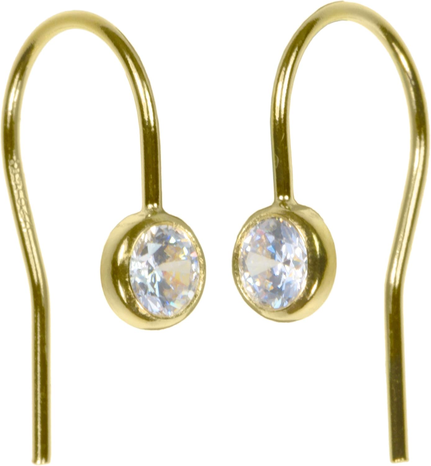 14K Gold Fill 4mm CZ Ear Wire Choose Color