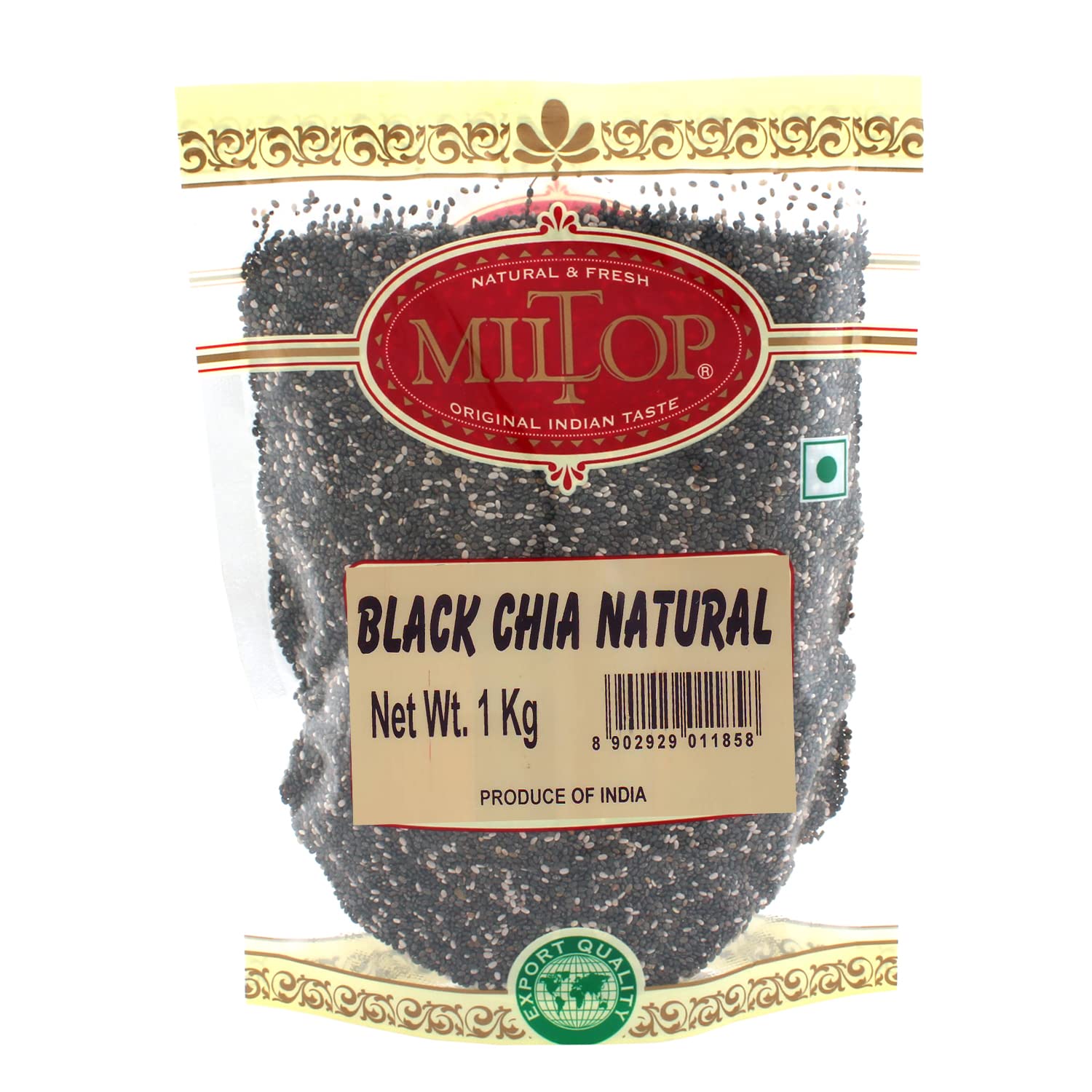 Miltop Chia Seeds 1 kg - Non-GMO Seeds | Rich in Omega -3 & Fibre | Healthy Snacks for Weight loss management (B08WJ8PNG4) Amazon Price History, Amazon Price Tracker