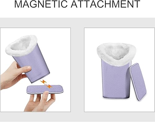 Miniatura 59 de Fintie Soporte para anteojos forrado de felpa con base magnética, estuche de cuero vegano prémium para lentes