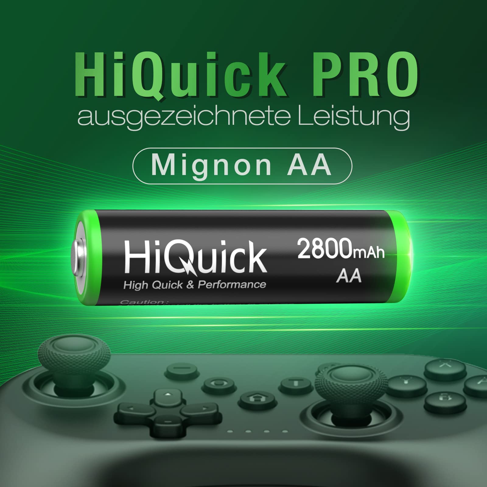 HiQuick AA Wiederaufladbare Batterien 2800mAh Hohe Kapazität 32er Pack