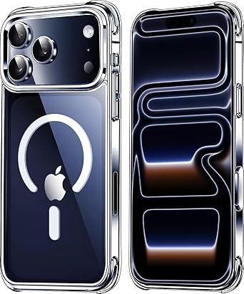 Mkeke Magnetic for iPhone 17 Pro Max Case Clear, [Compatible with MagSafe] [Not Yellowing] [Military-Grade Drop Protection] Phone Bumper for iPhone 6.9 inch 2025