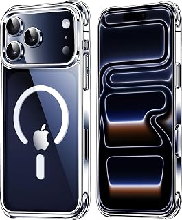Mkeke for iPhone 17 Pro Case Magnetic Clear, Compatible with MagSafe, Military-Grade Protection, Phone Bumper for iPhone 6.3 inch 2025 - Amazon product rated Grade A
