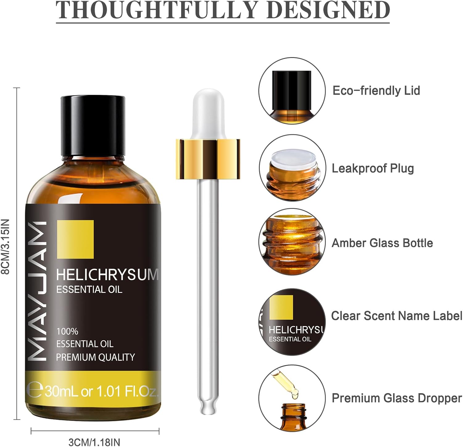 MAYJAM Helichrysum Essential Oil 30ML - 1.01FL.OZ Pure Helichrysum Oil for Soap Candle Making - Essential Oils for Diffusers for Home - Image 5