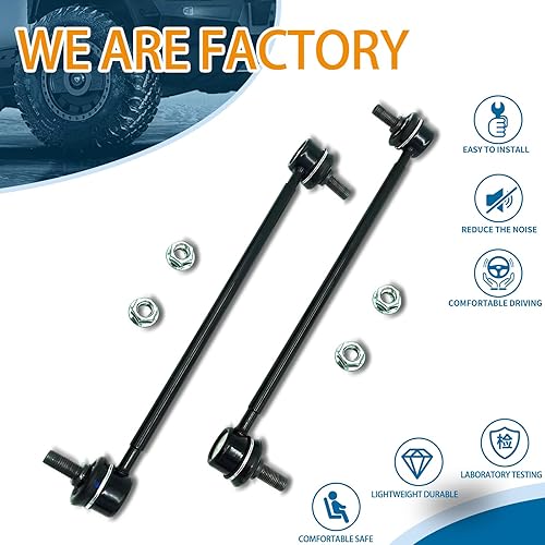 Miniatura 2 de Barra estabilizadora delantera Enlace final 2 piezas izquierda y derecha  Reemplazo para Escape Tribute Eclipse Endeavor Galant Outlander