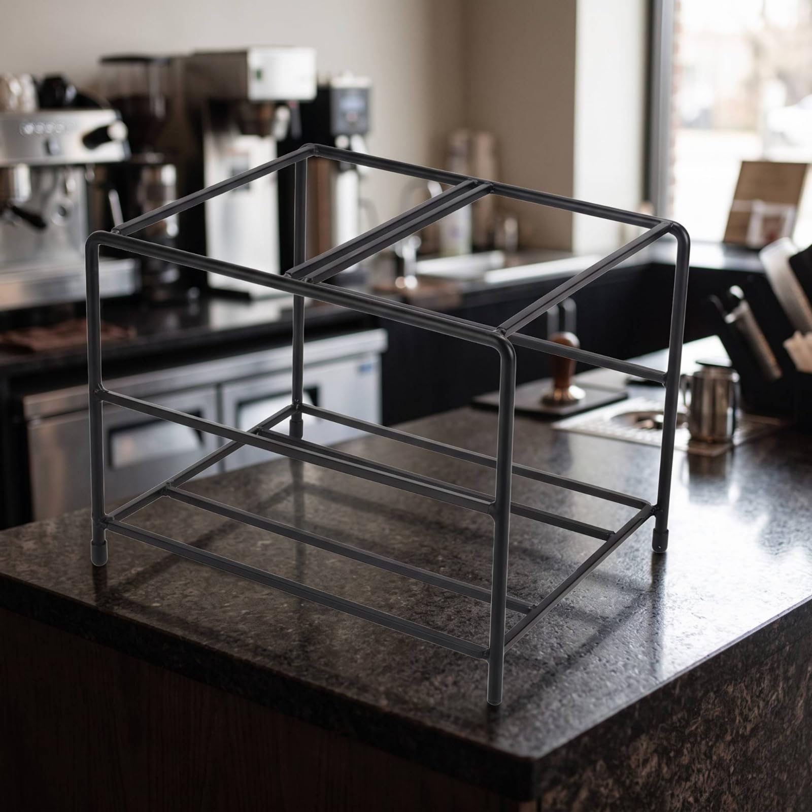 rockible Soporte para Dispensador Estable | Estructura Metálica Resistente, Compacto, para Cocina, Baristas, Estante 2L