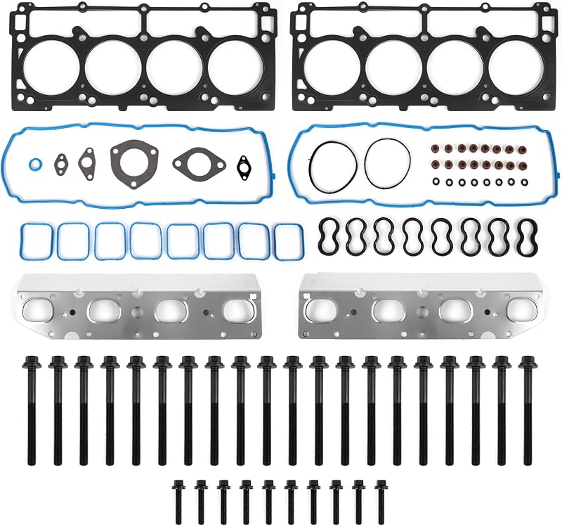 Kit de juntas do cabeçote 5.7L WANGSHENG com parafusos HGB-011-hemi para Chrysler, Dodge, Jeep e Ram – Conjunto
