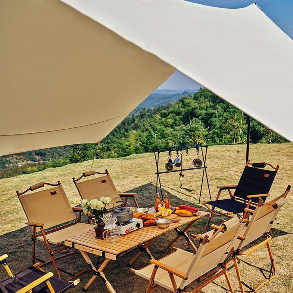 Tent Tarp Outdoor Camping Tarp Portable Waterproof Rain Fly Tent Tarp for Camping Hiking Tent Tarp (Color : White, Size : Small)