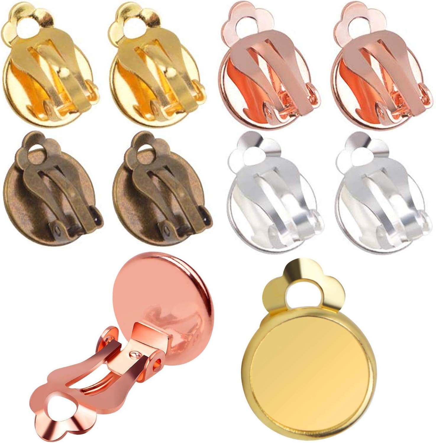 Earring Converter Clips, 24 Pieces (12 Pair) 10 mm Earring