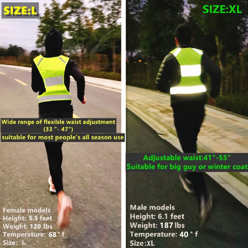 Reflective Vest Safety Running Gear with Pocket for Running Biking Walking - Image 5