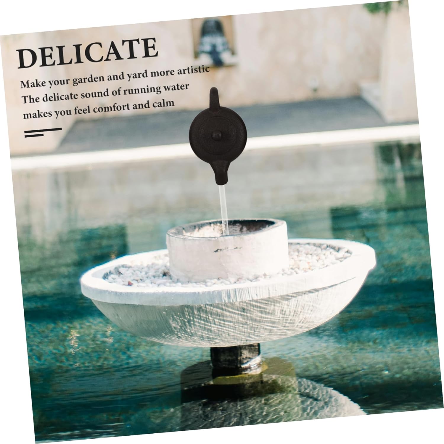 Ceramic Fountain Decor Teapot Hanging Accessories Waterfall Fountain Outdoor