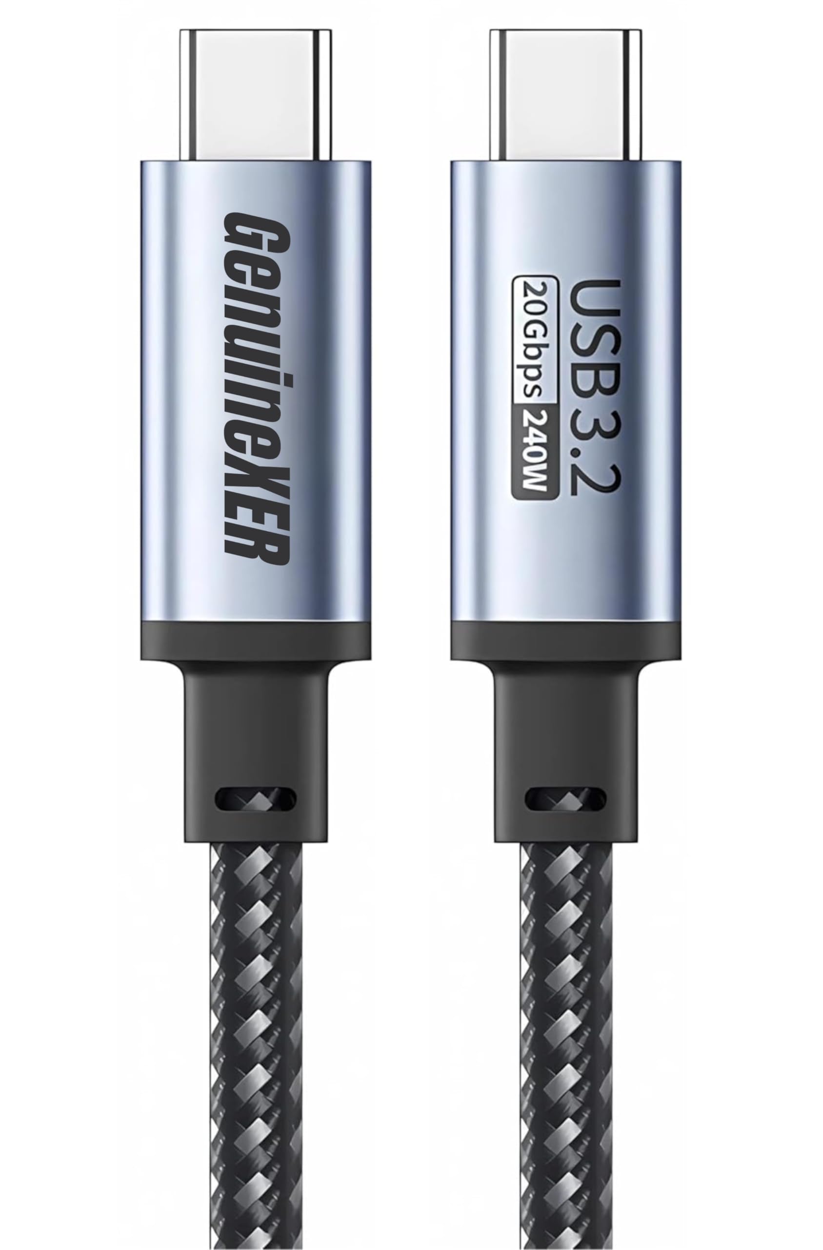 20Gbps Data Transfer 5A 240W Fast Charging USB 3.2 Cable Gen2 Type C To Type C 4K@60Hz Video, Compatible iPhone 16 15 Pro Max, Macbook 15, iPad, Laptop, S23/22 Ultra & More | 1.2 Meter