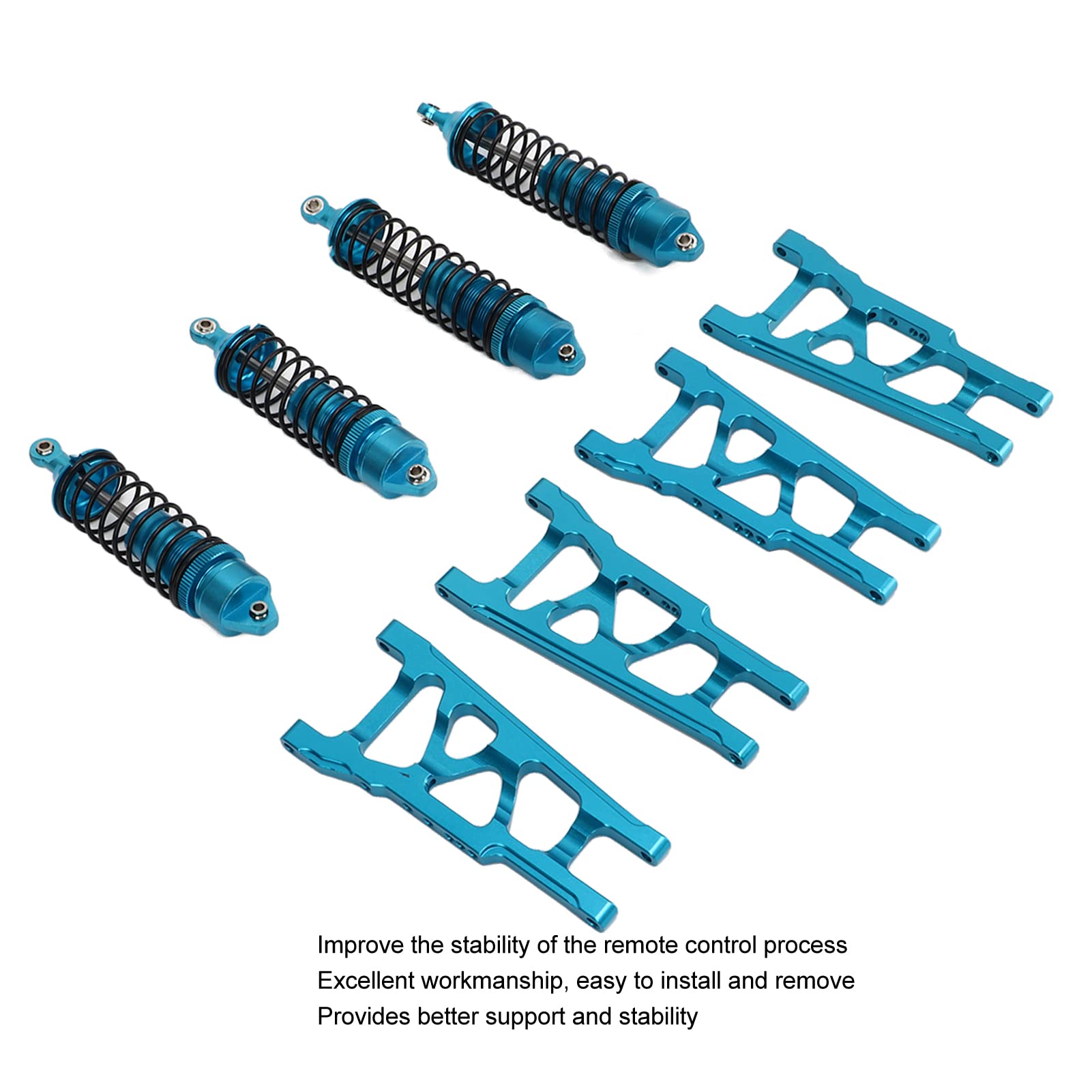 RC Car Swing Arm Shock Absorbers stabilne zawieszenie Arm Shock Absorbers Kit do SLASH 1/10 (niebieski)