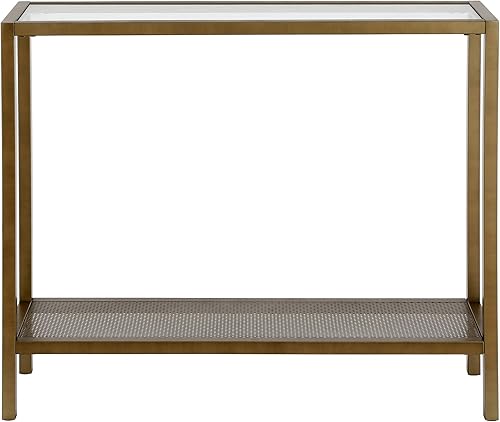 Miniatura 19 de Henn&Hart Mesa de centro redonda de 36 pulgadas de ancho en bronce ennegrecido, mesas de centro modernas para sala de estar, artículos esenciales