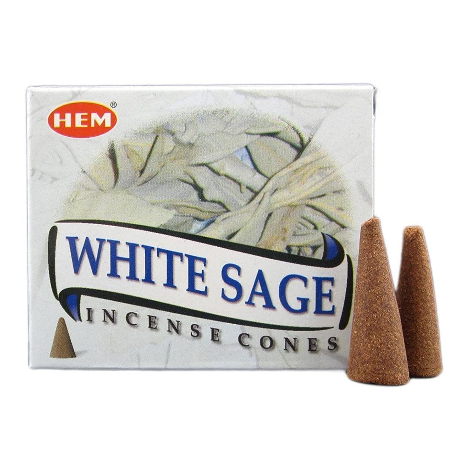 Incense Cones - White Sage - Box of 10 Cones
