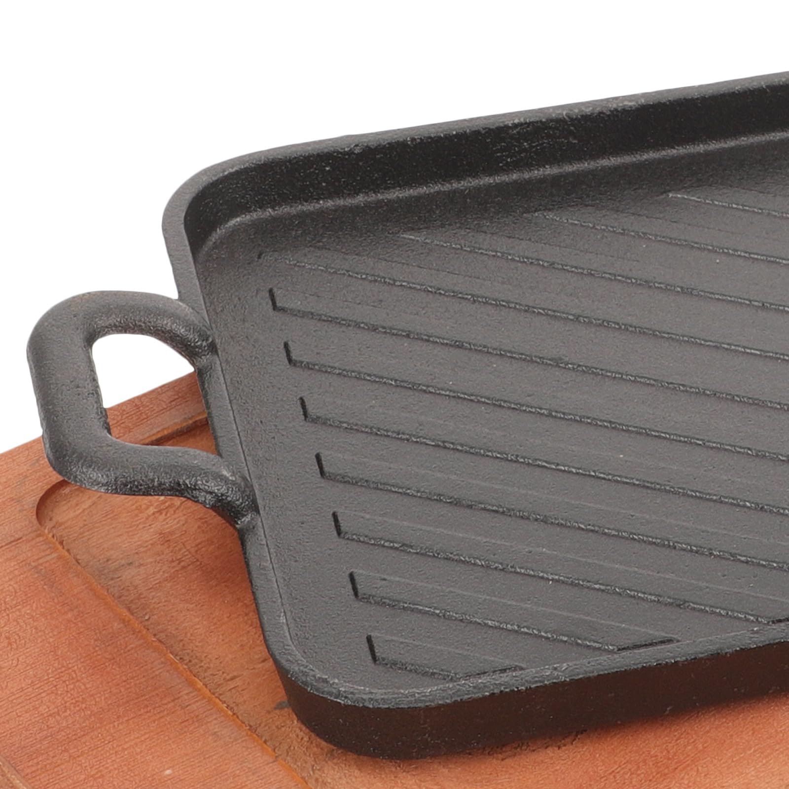 Alipis Sartén de Hierro para Asar Plancha Gruesa y Doble Asa, Resistente y Fácil de Almacenar, Adecuado para Cocinar al Aire Libre y Camping