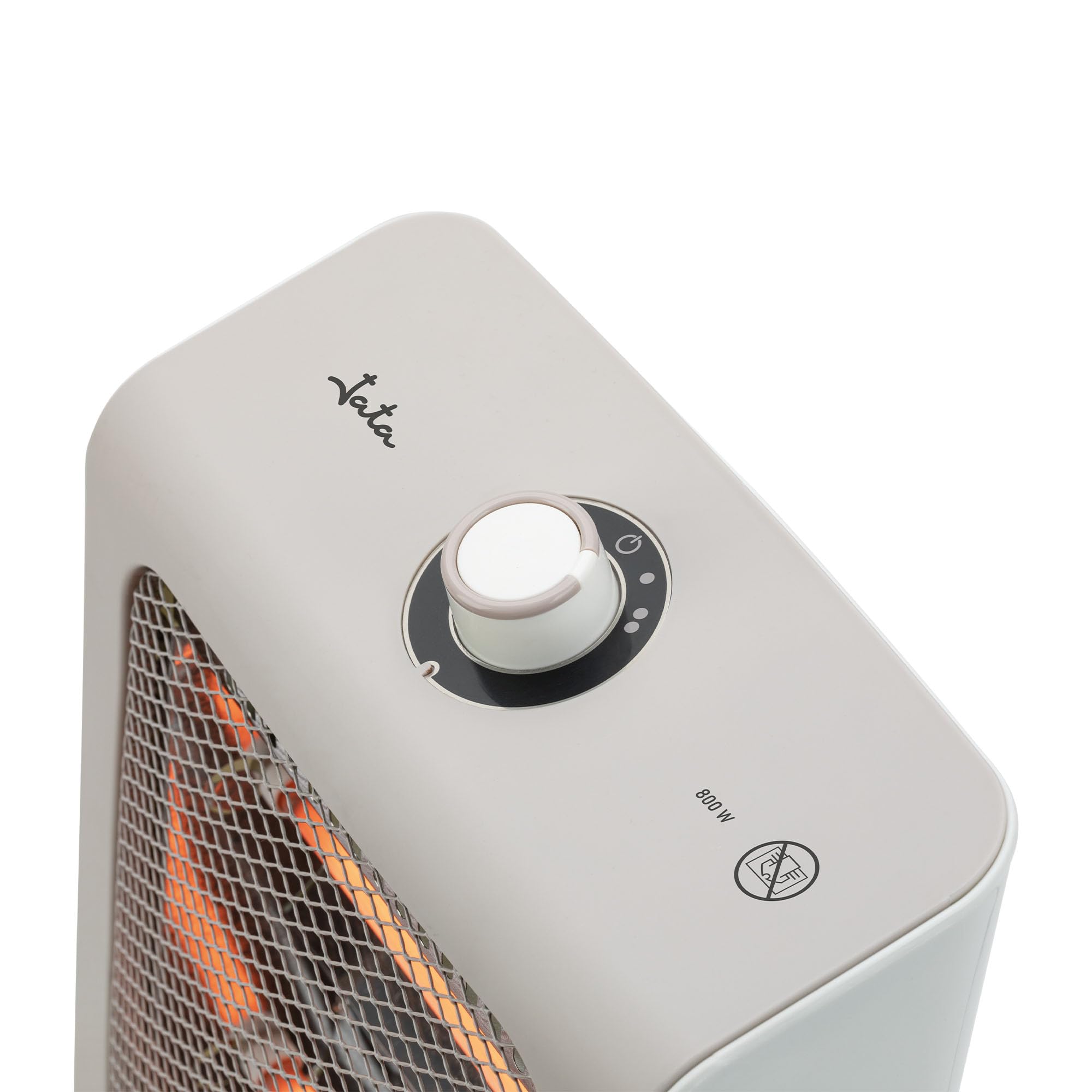Jata JCES2460 - Riscaldatore a basso consumo Stufa elettrica 800 W con 2 barre al quarzo, 2 potenze di calore (400-800 W) silenzioso, risparmio energetico, antiribaltamento, maniglia per il trasporto