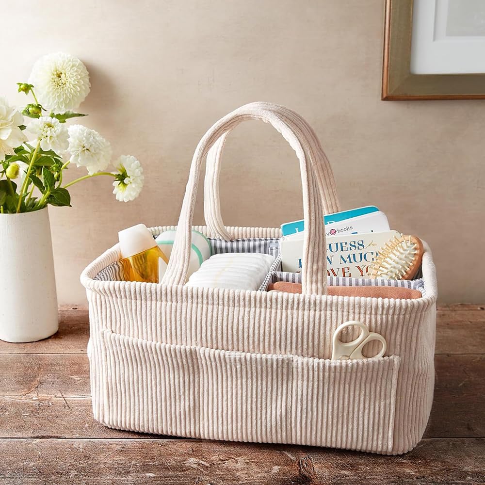MCHERRY Diaper Caddy, Diaper Organizer or Storage, Portable Nursery Storage and Car Organizer, A Baby Gift Registry - Image 2
