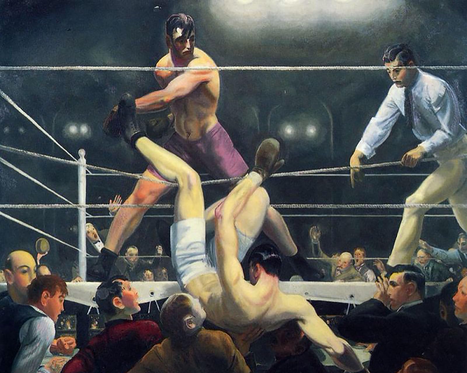 ZHXXFD Paint By Numbers for Adults Kids Beginners Landscape Famous Paintings Without Frame 40X50CM Dempsey and Firpo - George Wesley Bellows,C9