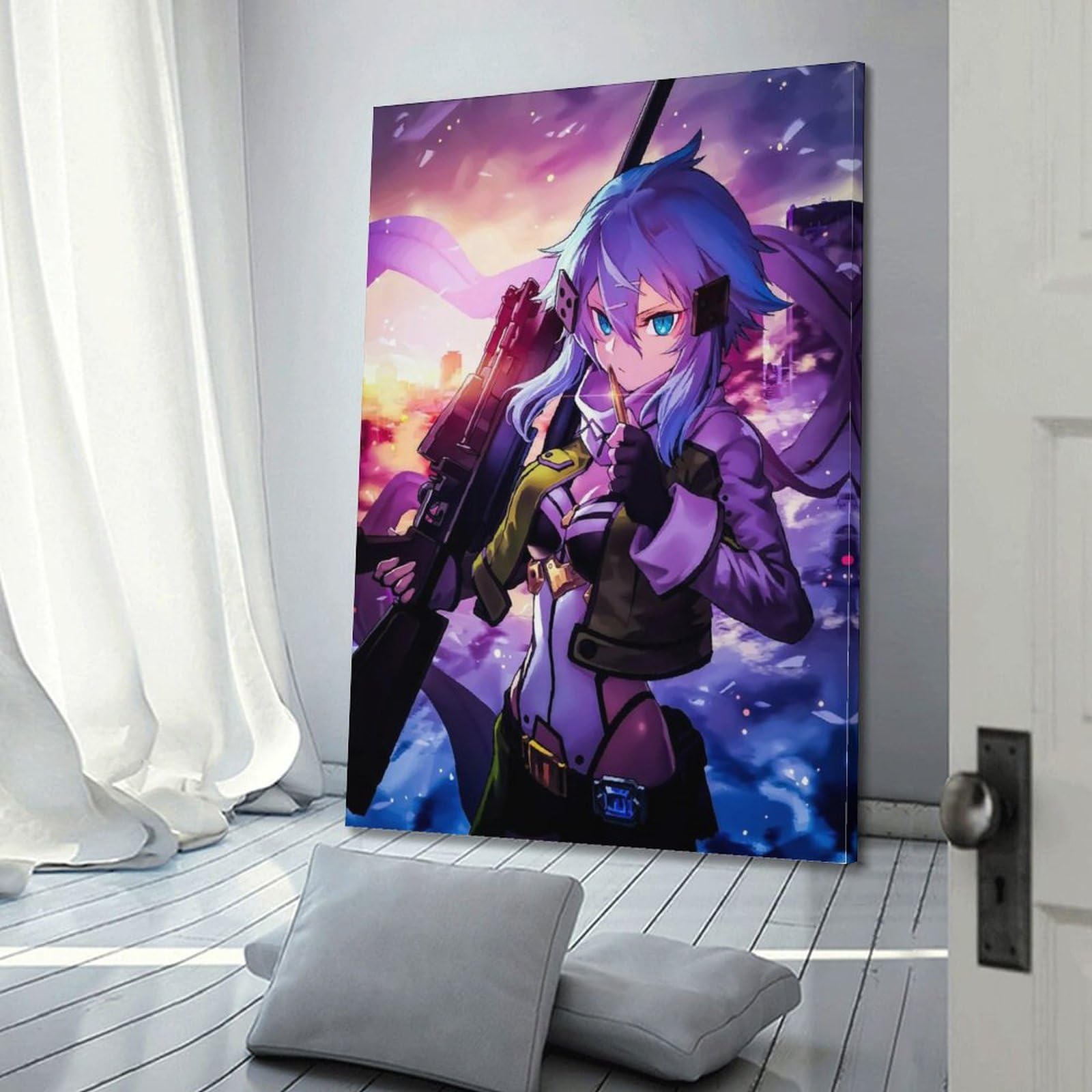 Anime Schwert Poster 60x90cm - Sinon Leinwand Druck Wanddekoration