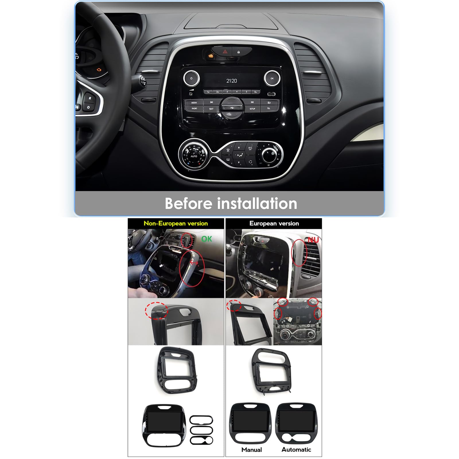 Dla Renault Kaptur Captur CLIO 2011-2019 radio samochodowe 8"stereo