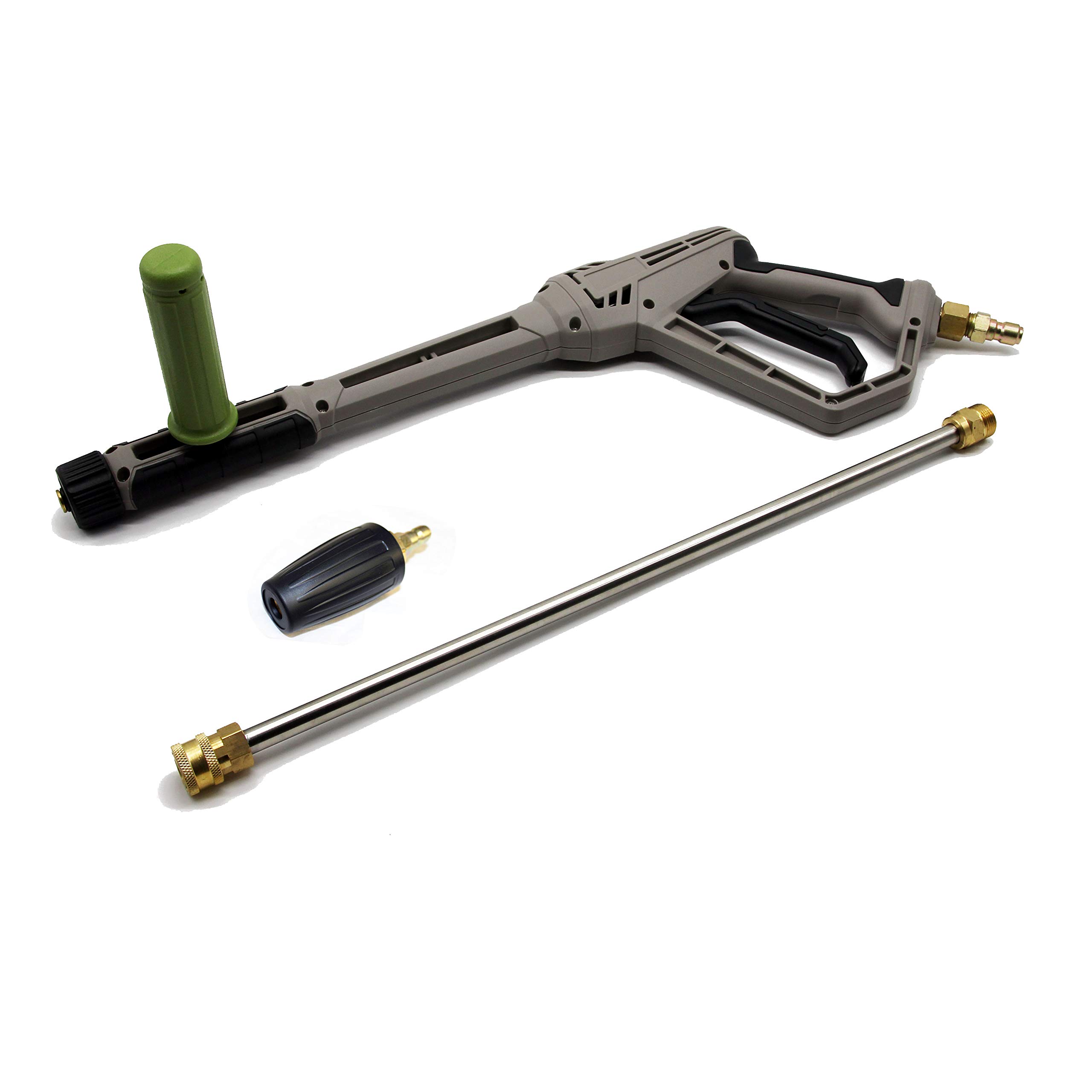 Kiam Power Products Equip2clean Heavy Duty Commercial Pressure Washer Trigger Gun With Power Washer Lance And Turbo Nozzle | 275 Bars Maximum Pressure | Quick Release Adapter | Nozzle Size (045)