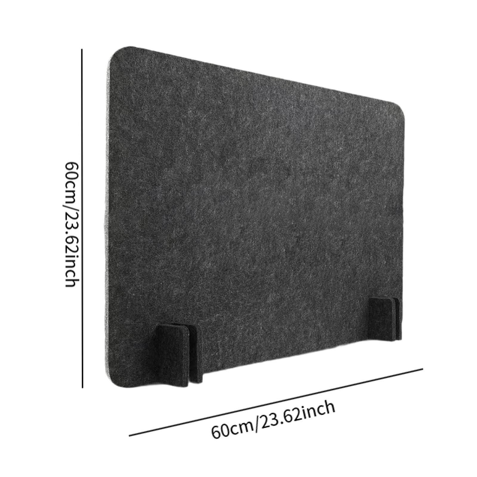Schreibtisch Trennwand, Sichtschutz, Praktisch, Zuverlässig, Filz, Reduziert Lärm für Büro, Heim, Mitarbeiter, Empfangsbereich, Schwarz und Grau, 60cmx60cm