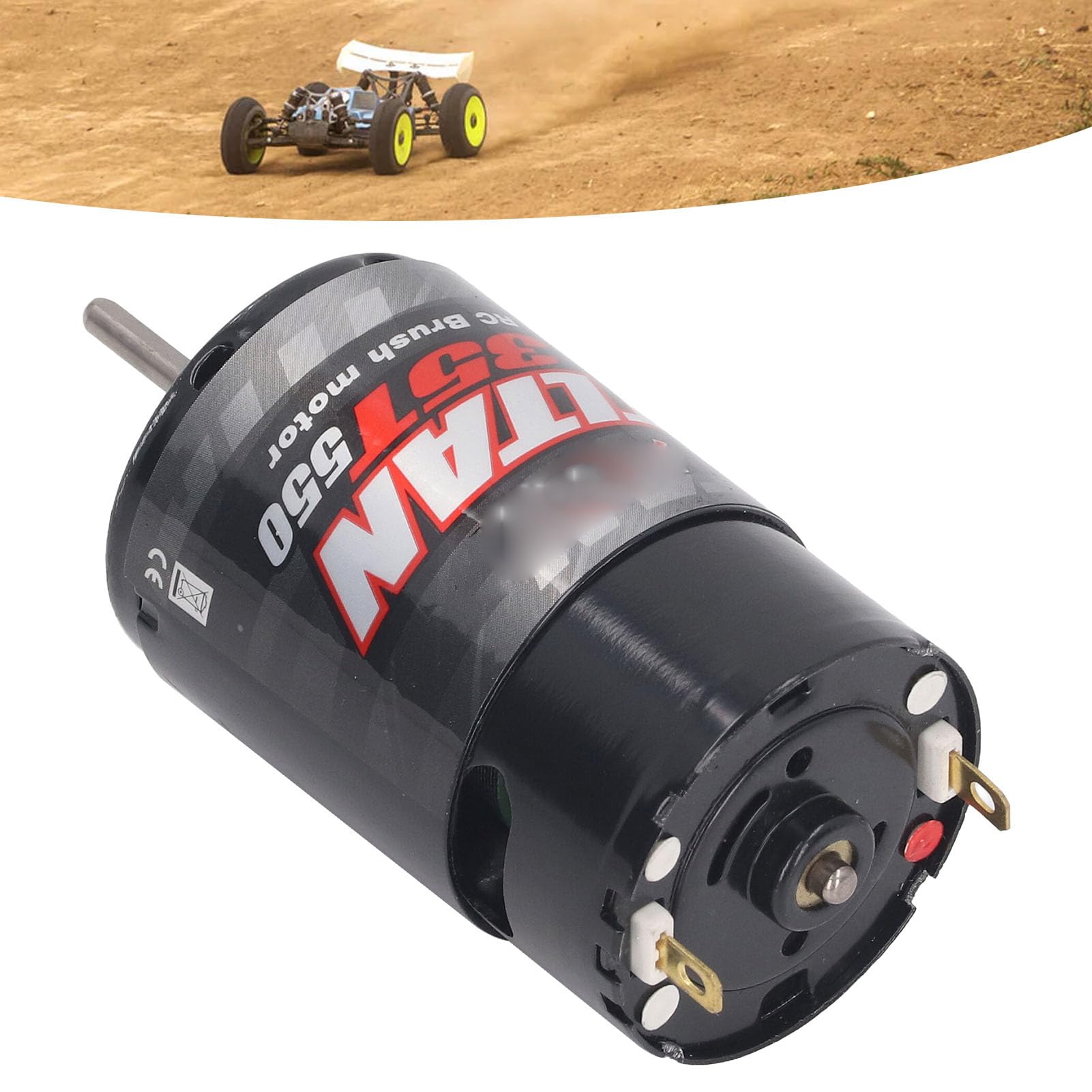 Motor cepillado RC con caja de cambios de reducción 1/3 550 motor cepillado universal para barco camión eléctrico (35T)