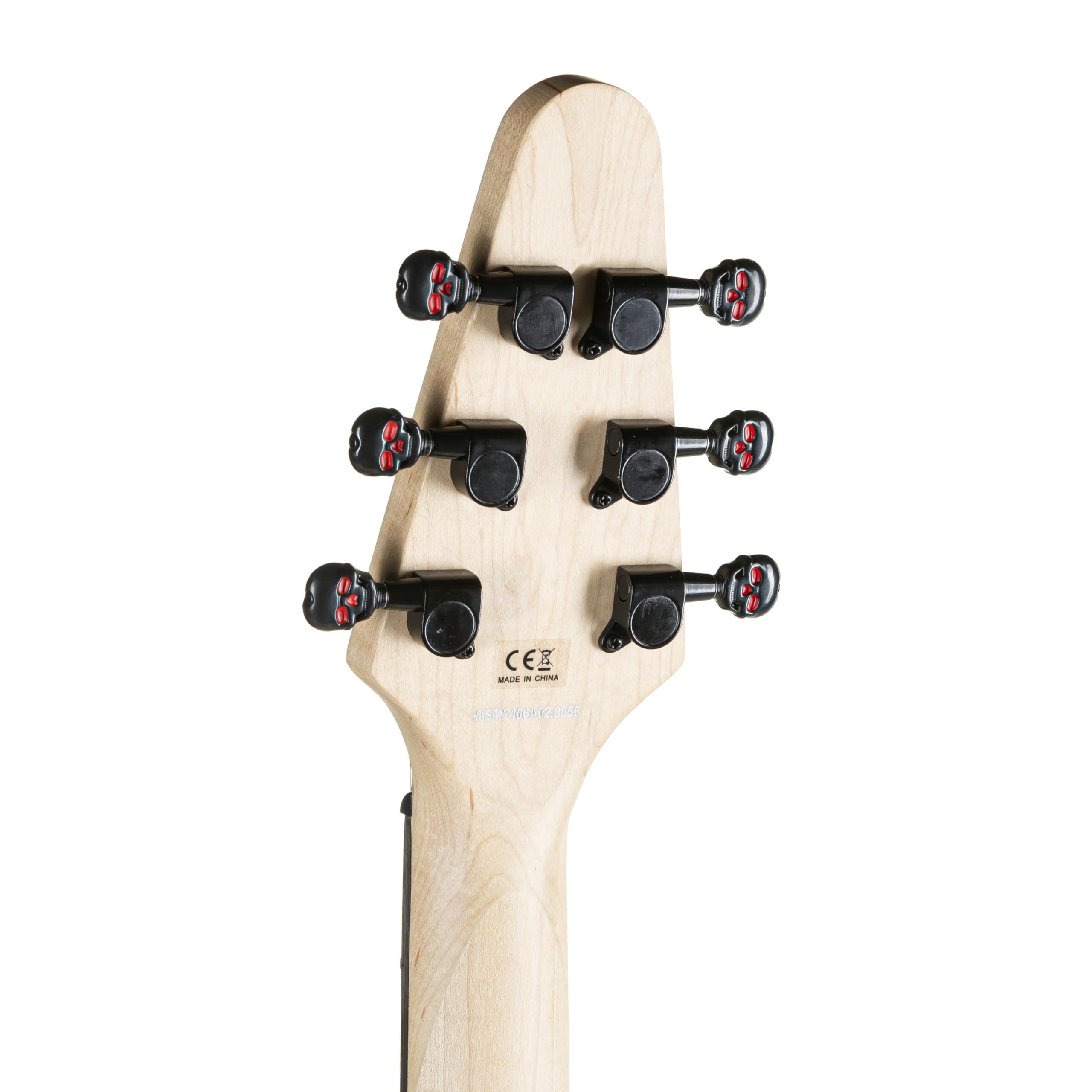 J & D V-200 S Skeleton E-Gitarre, ML-Style, Linde-Korpus, Ahornhals, Composite-Griffbrett, 22 Bünde, High Output Humbucker, Tune-o-Matic Brücke, Schwarze Hardware, Skeleton-Finish