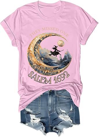 Salem 1692 They Missed One Shirt Witch Feminist Halloween Shirts for Women