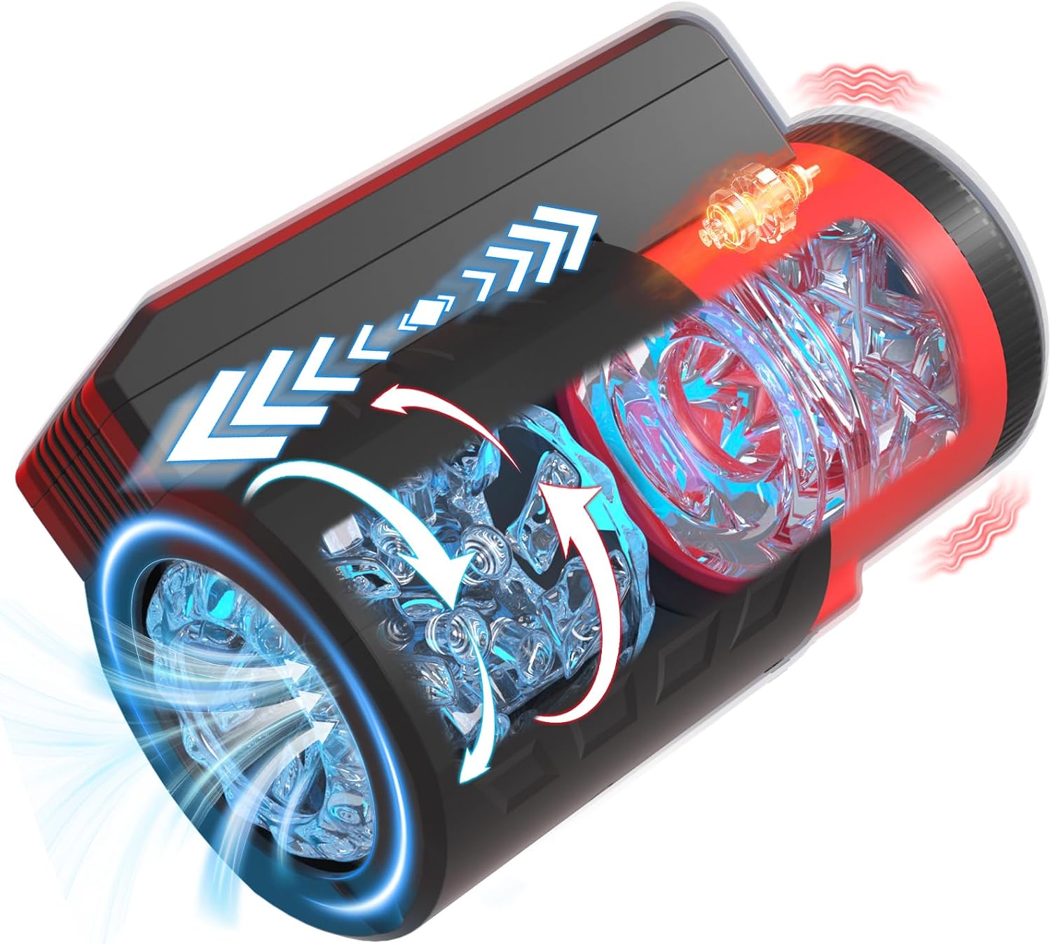 Male Masturbator Adult Sex Toys for Men - Detachable 2-in-1 Automatic Thrusting Rotating Vibrating Penis Vibrator Stroker, Mens Blowjob Oral Sex Toy Masturbation, Pocket Pussy for Men