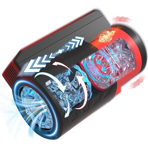 Male Masturbator Adult Sex Toys for Men - Detachable 2-in-1 Automatic Thrusting Rotating Vibrating Penis Vibrator Stroker, Mens Blowjob Oral Sex Toy Masturbation, Pocket Pussy for Men