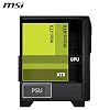 MSI MAG FORGE 130A AIRFLOW PC Case ATX Middle Tower Black with 4 RGB Fans Tempered Glass Side Panel Magnetic Dust Filter CS9324