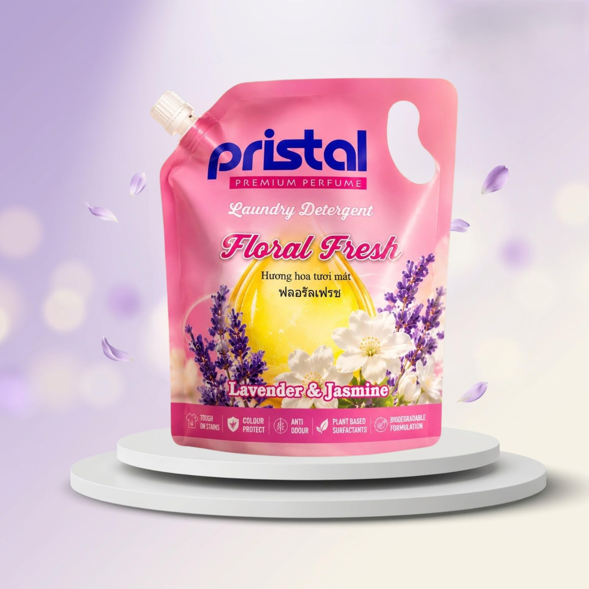 Pristal Liquid Detergent 1L Refill | Plant-Based, Tough on Stains, Long-Lasting Lavender & Fruity Scent, Brightens Clothes, Chemical-Free, Eco-Friendly (1.1 l (Pack of 1))-image-37