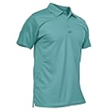 Men's Polo Shirt Quick Dry Performance Short Sleeve Tactical Shirts Pique Jersey Golf Shirt