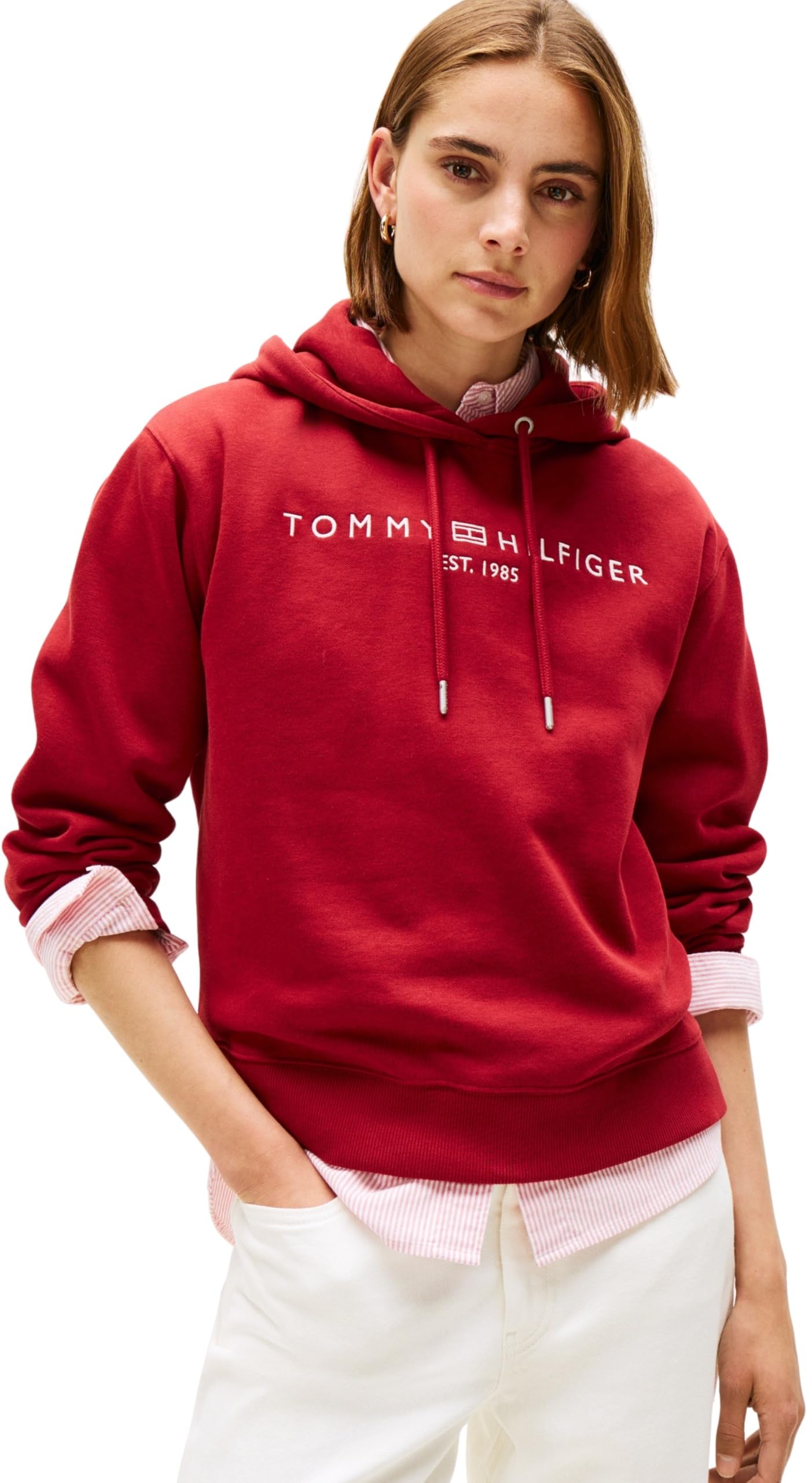 Tommy Hilfiger Bluza z kapturem Kobiety Mdrn Reg Corp Logo Hoodie Ww0ww43598