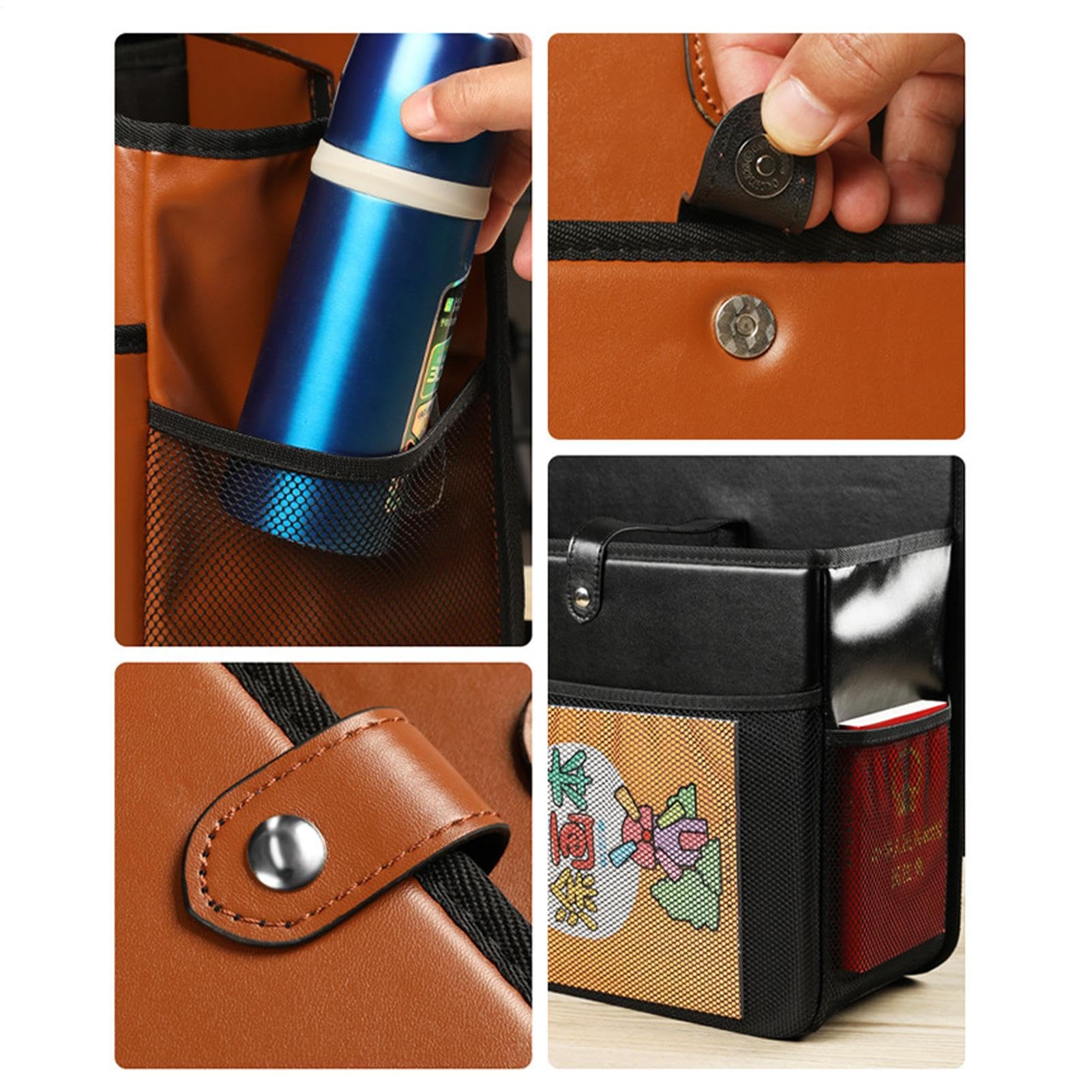 Organizador para Asiento Trasero de Coche Bolso de Gran Capacidad | Organizador De Almacenamiento Para Coche para Pasajeros de Automóviles, Camiones, Vehículos, Viajes por Carretera,