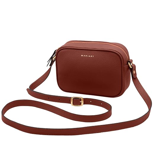 Mariart Mini Jeri Bolsa Transversal Feminina de Couro Bovino Legítimo