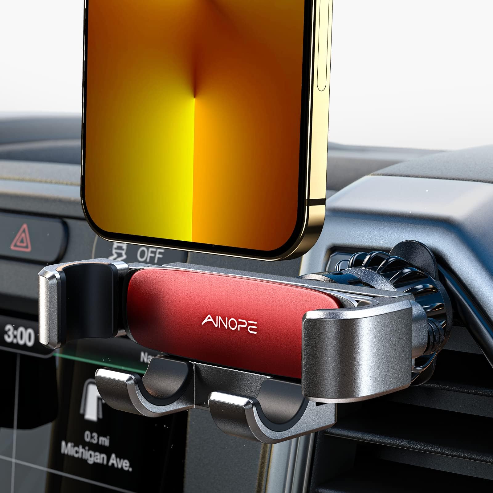 OATSBASF Kfz-Handyhalterung - Schwerkraft-Lüftungsschlitz Für Handys Bis 7 Zoll