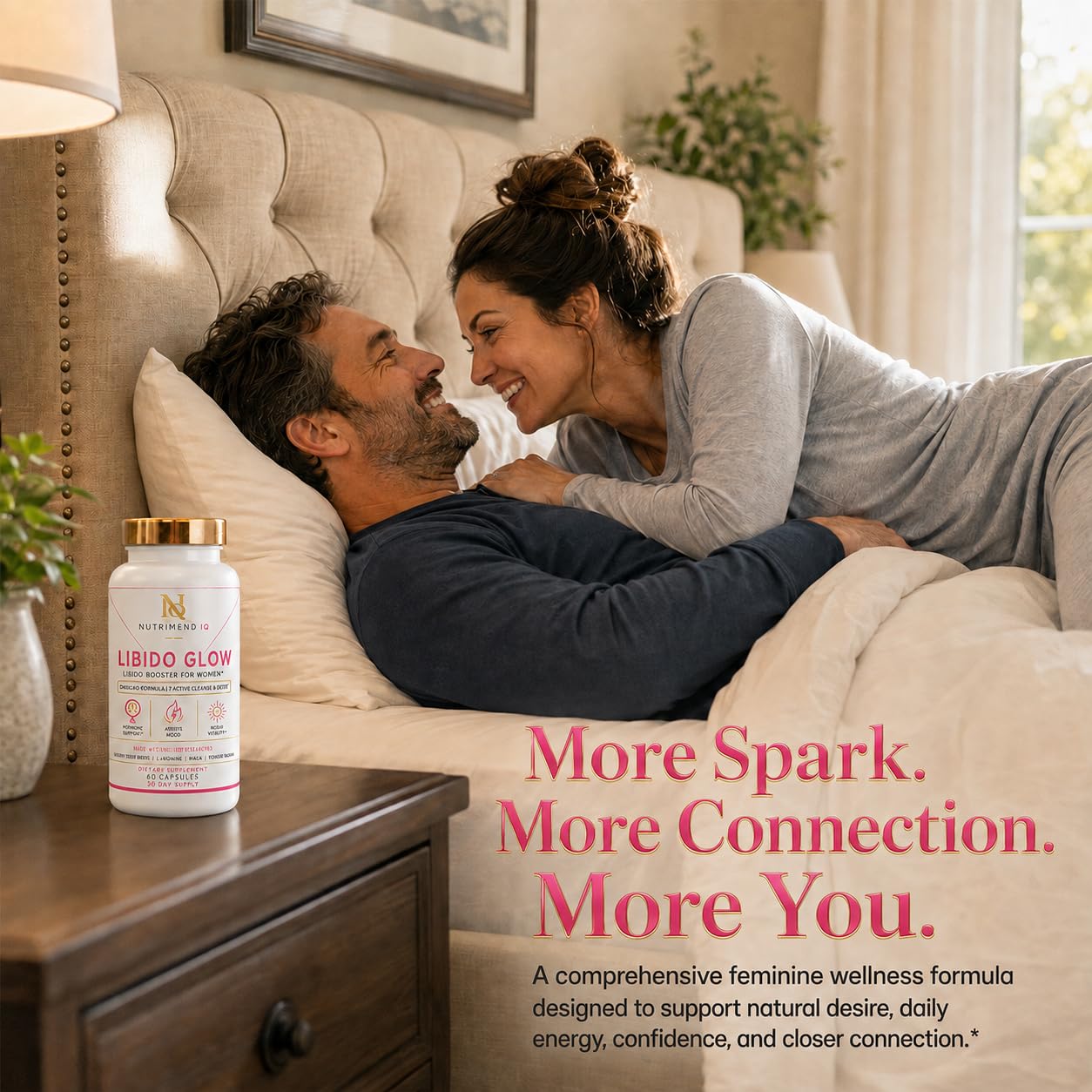 || G L O W || Premium Libido Support for Women - Assists Female Drive, Passion, Hormones, Blood-Flow, Energy - 9 Ingredients - Horny Goat Weed, Maca, Longjack & More - 3rd Party Tested - 60 Caps — Amazon image 3