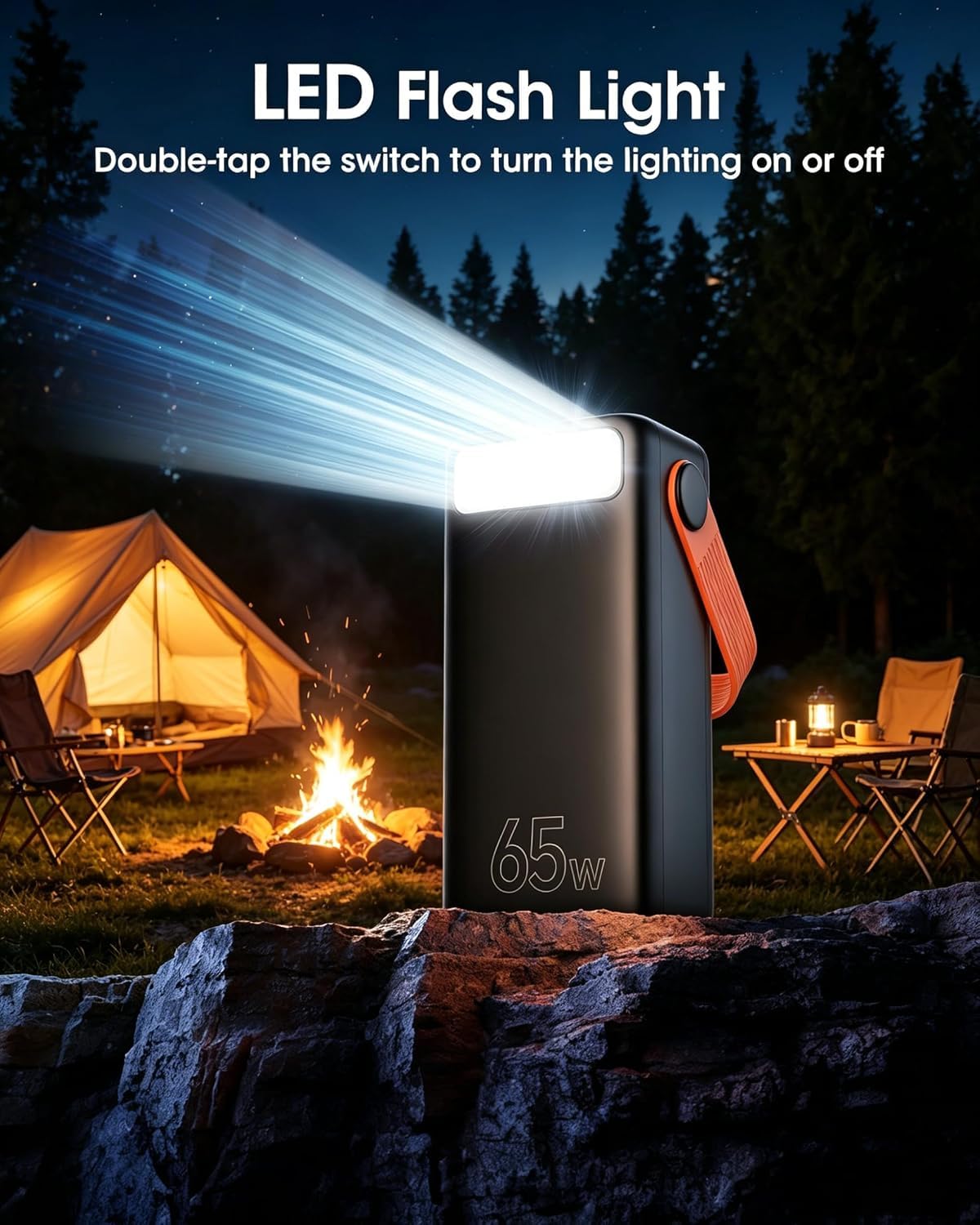 65W Power Bank 60000mAh Laptop Schnellladung Große Kapazität Powerbank | USB C Fast Charging Akkupack, Tragbares Externe Handykokus für Camping, Outdoor, kompatibel mit Laptop, Smartphone, Tablet