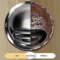 Vista 5 de Tapa de chimenea de acero inoxidable 304, ventilación de escape para calentador de baño, cubierta de salida de ventilación de pared redonda, tapa