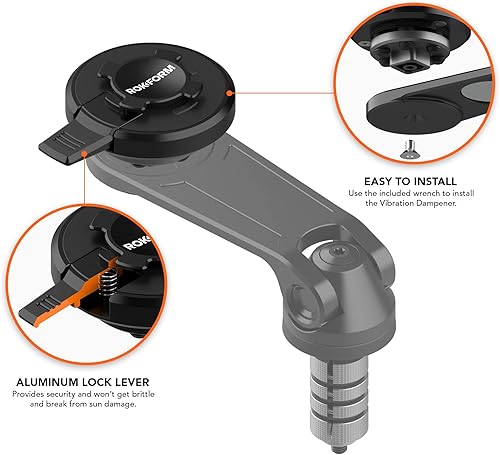 Miniatura 4 de Rokform Amortiguador de vibración de montaje para motocicleta V2 soporte de teléfono especialmente diseñado para iPhone y Samsung Twist Lock versión