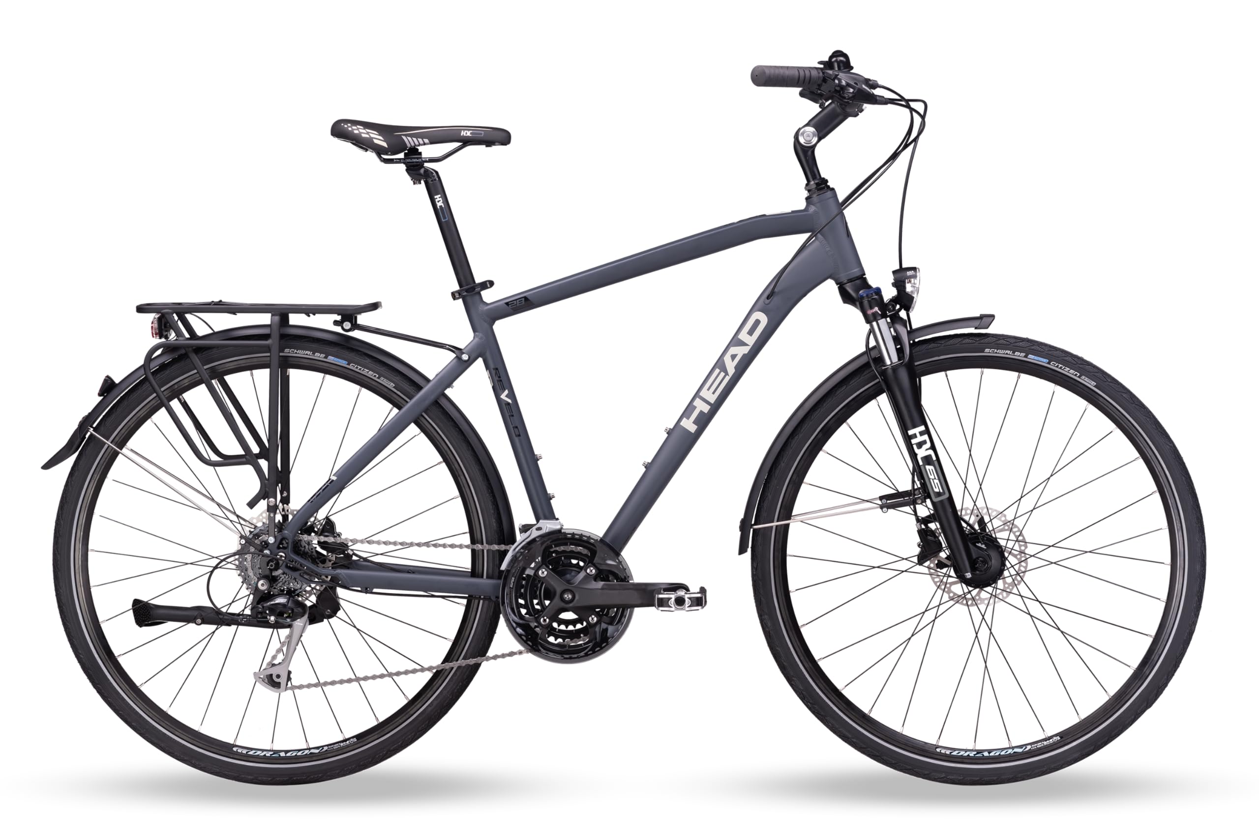 HEAD Unisex – Bicicleta de Trekking Revelo 2.0 para Adultos, Color Gris Mate, 59