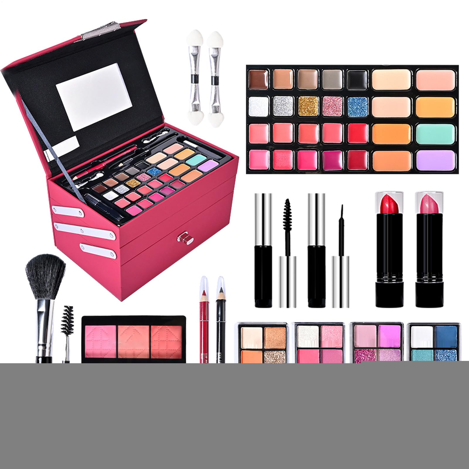 Kit trucco per donna Kit completo, trucco completo - Set multiuso | cosmetici per donne e principianti, includono cosmetici e strumenti per il
